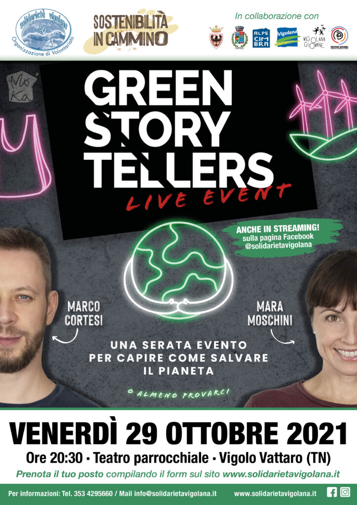 Green Storytellers Live Event Venerd Ottobre Ore Prenota